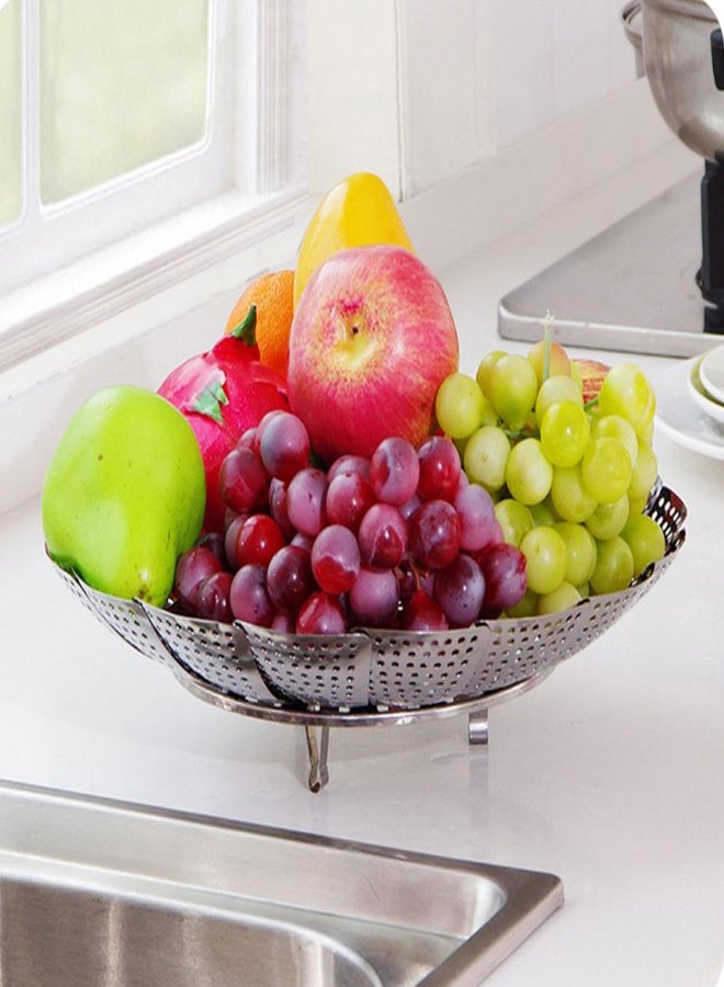 مصفاة طهي الطعام بالبخار فضي - Image 3